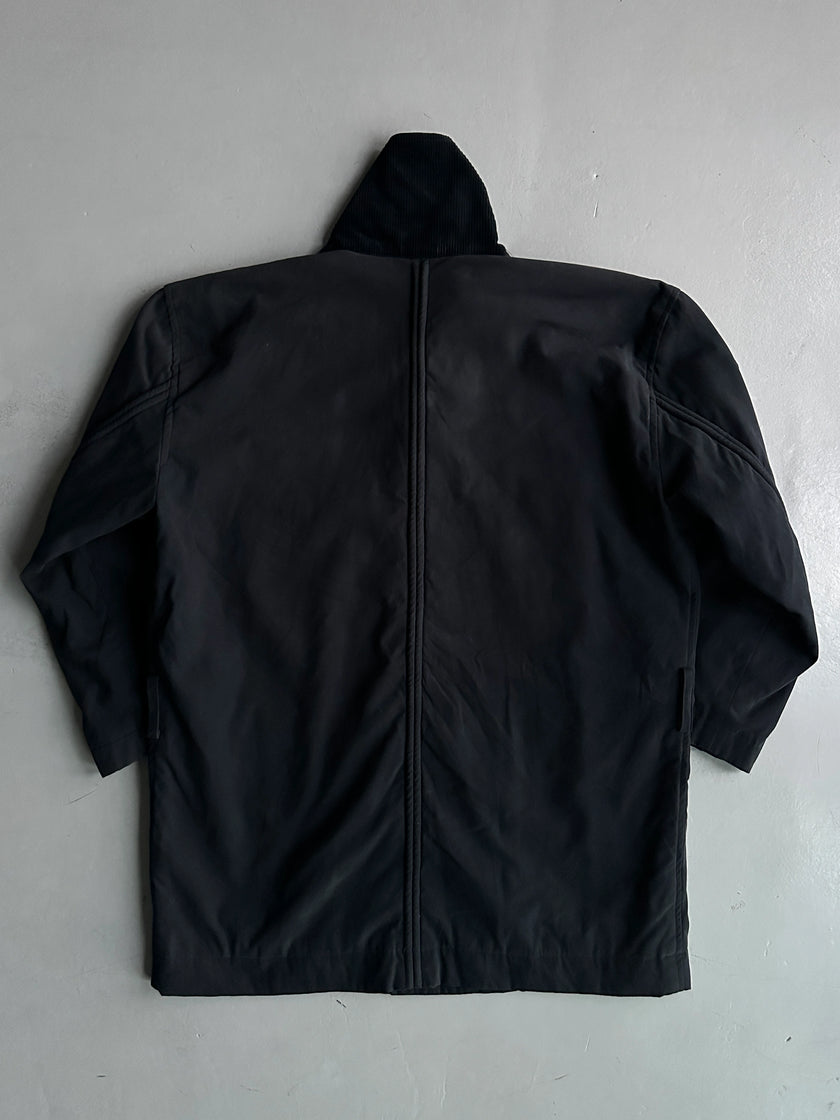 ISSEY MIYAKE - 1990s MIDI JACKET WITH CORDUROY COLLAR