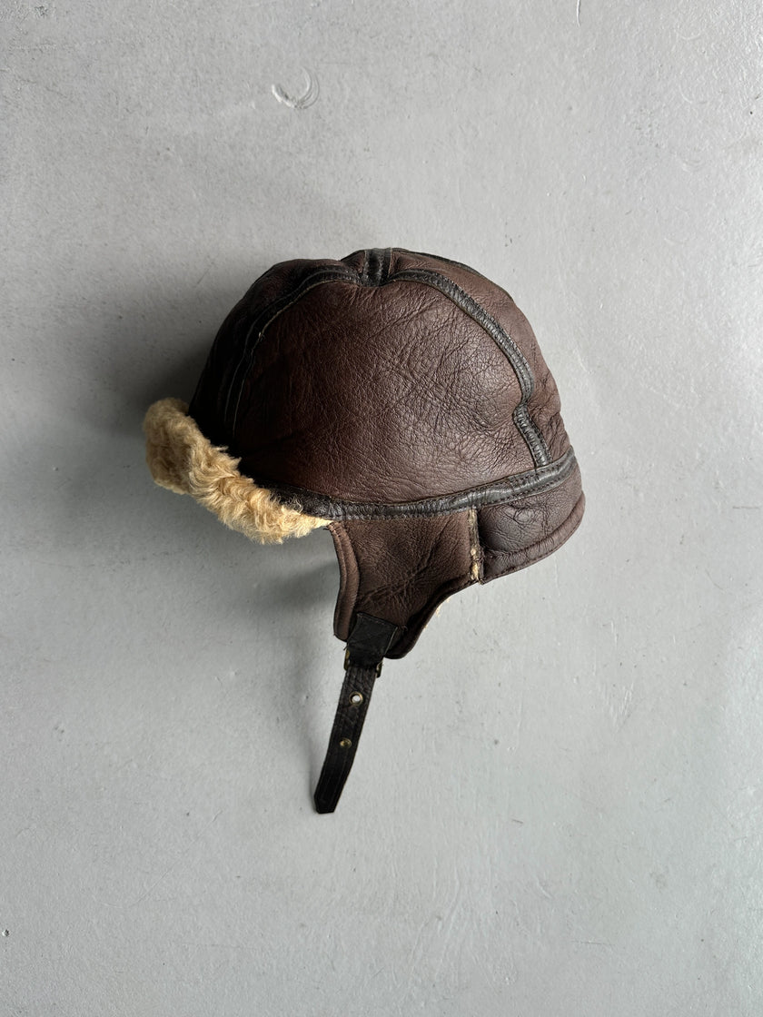 1980s SHEARLING AVIATOR HAT