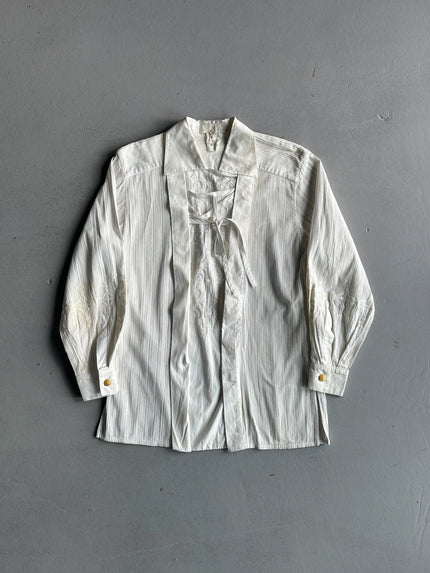 ESCADA - 1980s EMBROIDERED PLEATED BLOUSE