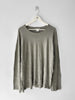 ISSEY MIYAKE - 1990s LOOSE FIT CREW NECK CRINKLED LONG SLEEVE TOP