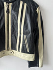 ARMANI JEANS - late 1980s CROP FIT BIKER LEATHER JACKET