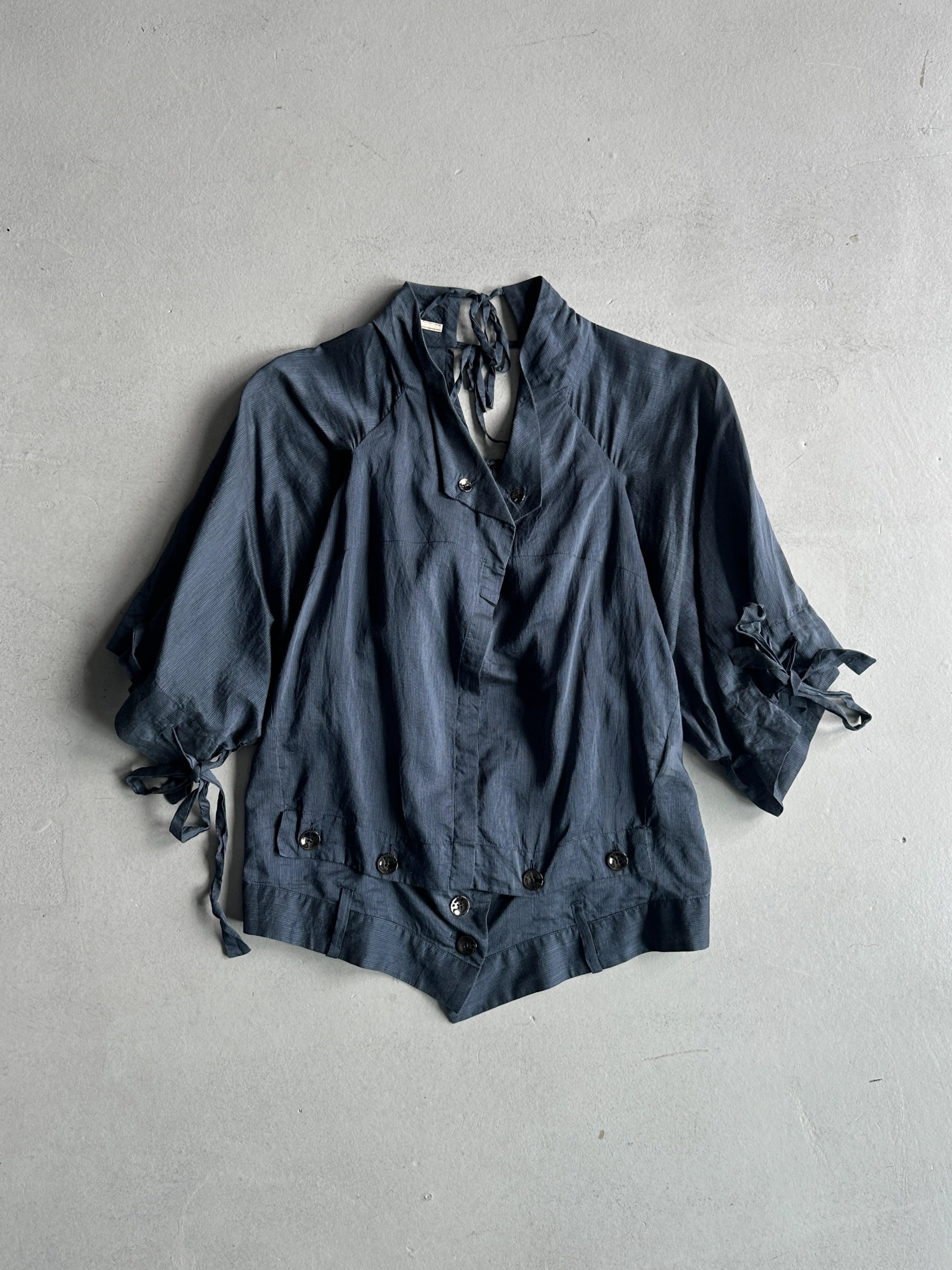 MARITHÉ + FRANÇOIS GIRBAUD -  S/S 2010 DECONSTRUCTED HEM BUTTONED BLOUSE
