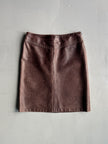 ICEBERG - 2000s MIDI LEATHER SKIRT