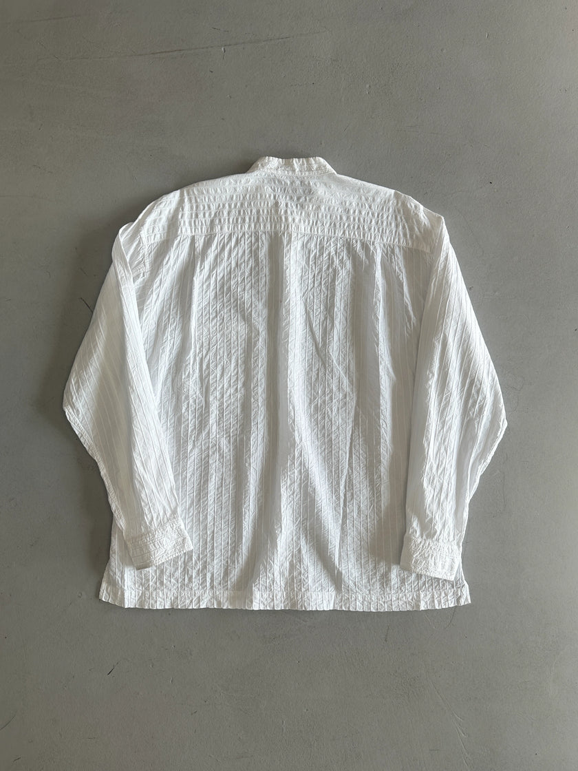 ISSEY MIYAKE MEN - S/S 2005 MANDARIN COLLAR CRINKLED SHIRT
