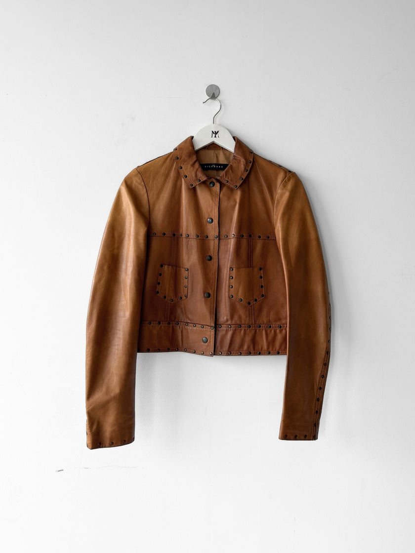 RICHMOND 1990s COW LEATHER CO-ORD SET