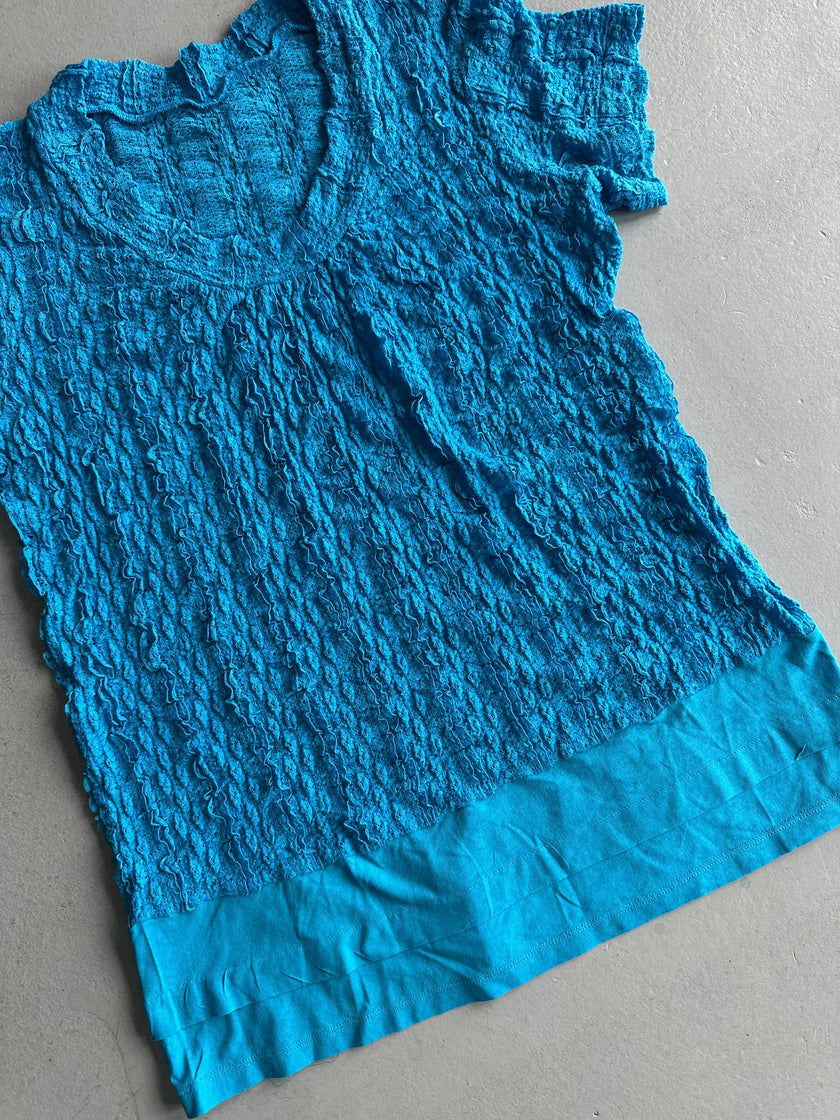 ISSEY MIYAKE HaaT - S/S 2001 LAYERED RUCHED T-SHIRT