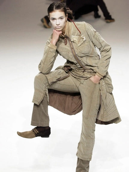 MARITHÉ + FRANÇOIS GIRBAUD - F/W 2003 LONG JACKET WITH FISHTAIL HEM