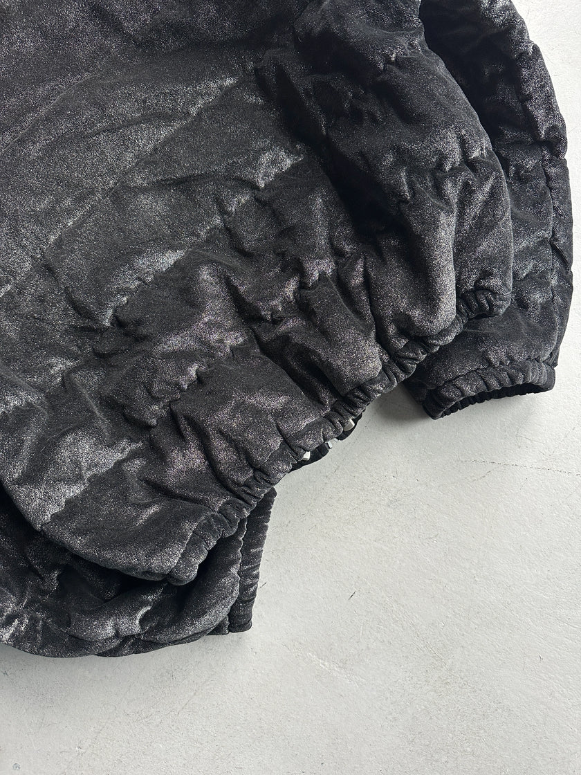 ARMANI JEANS - 2000s CROP FIT GLITTER PUFFER  BOMBER JACKET