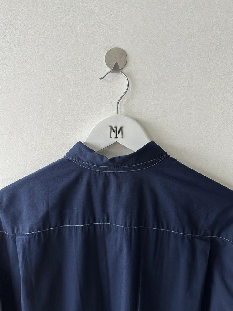 COMME DES GARÇONS - 2000s CONTRAST FABRIC LONG SLEEVE SHIRT