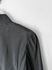 HIROKO KOSHINO - late 1990s PINSTRIPED BLOUSE WITH CASCADING RUFFLE DETAIL