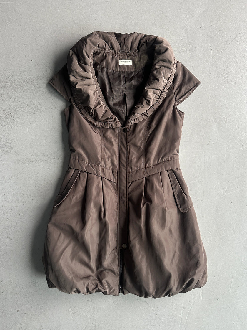 DRIES VAN NOTEN - 2000s BUBBLE HEM ZIPPED GILET JACKET