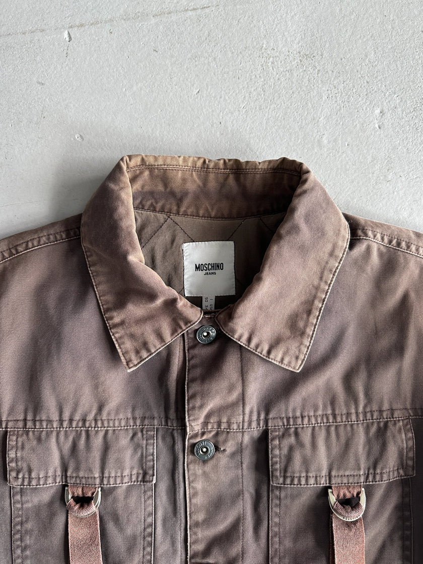 MOSCHINO - 1990s MULTI POCKET STRAIGHT FIT JACKET