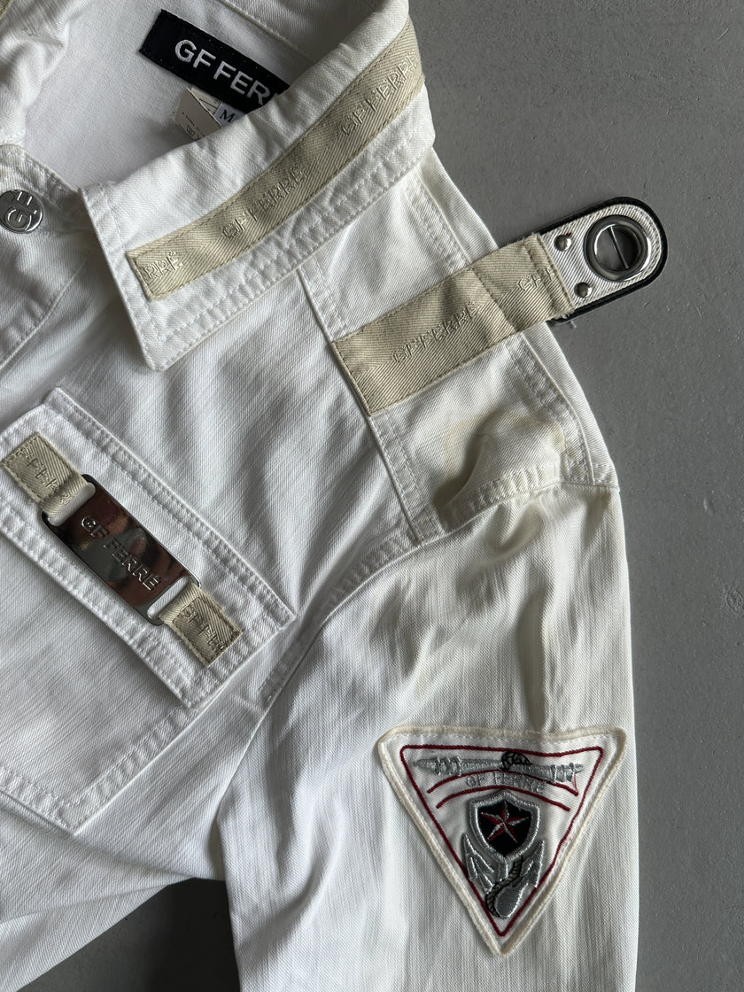 GIANFRANCO FERRÉ - 1990s ZIP DETAIL FRONT DENIM JACKET