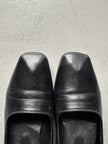 ISSEY MIYAKE - 1980s SCULPTURAL SQUARE TOE LOAFERS
