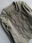 1990s TRIPLE ZIP FRONT CROP FIT JACKET