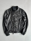 EMPORIO ARMANI - S/S 2009 ASYMMETRIC DOUBLE ZIP SOFT LEATHER JACKET