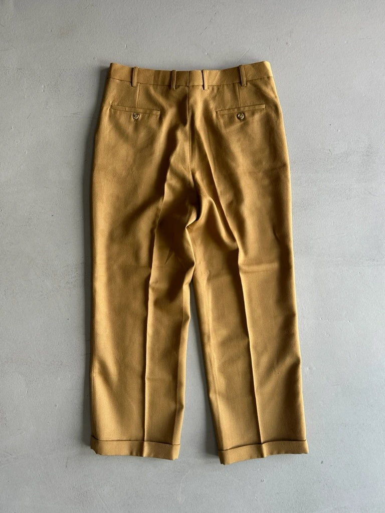 1990s FRONT PLEATS TAILORED TROUSERS WITH TURN UP HEMS