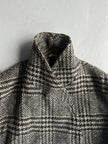VALENTINO - 1980s BOXY FIT SHAWL COLLAR DOUBLE BREASTED PLAID JACKET