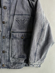 ARMANI JEANS - early 1990s WOOL LINING DENIM BOMBER JACKET