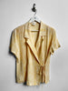 ESCADA - 1980s SILK BLOUSE WITH SIDE TIE CLOSURE