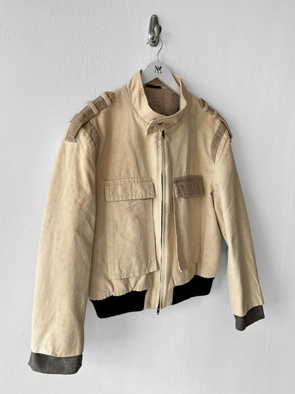 DANIELE ALESSANDRINI - early 2000s BLEACHED EFFECT BOMBER JACKET