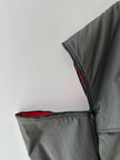 NO LABEL 1980s 2 IN 1 DOUBLE BREASTED BOMBER JACKET GILET