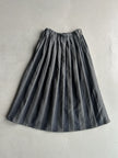 ISSEY MIYAKE PLANTATION - 1990s CRISP PLEATS DUAL COLOUR DENIM SKIRT