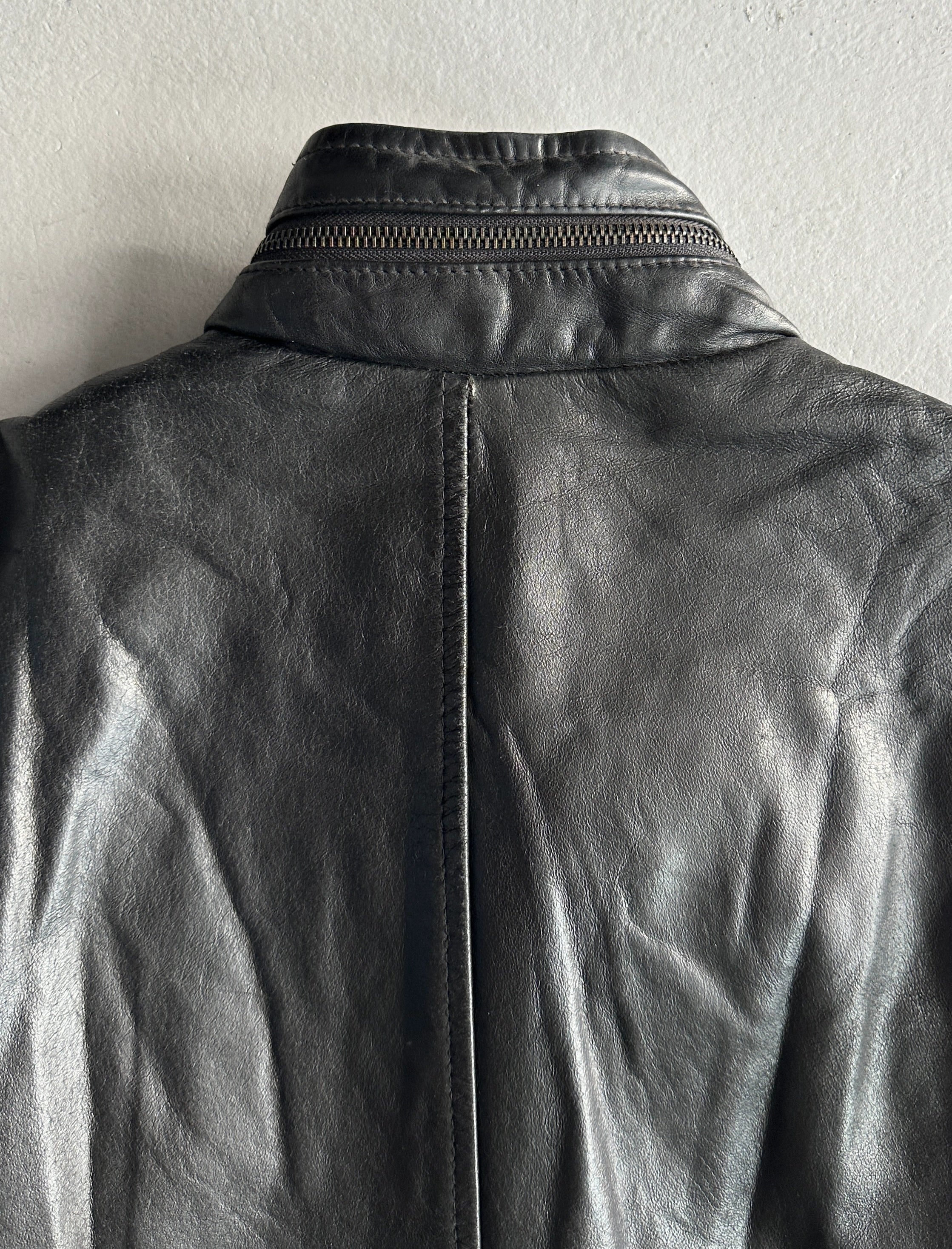 SCHOTT - 1990s MIDI LENGTH LEATHER CARGO JACKET