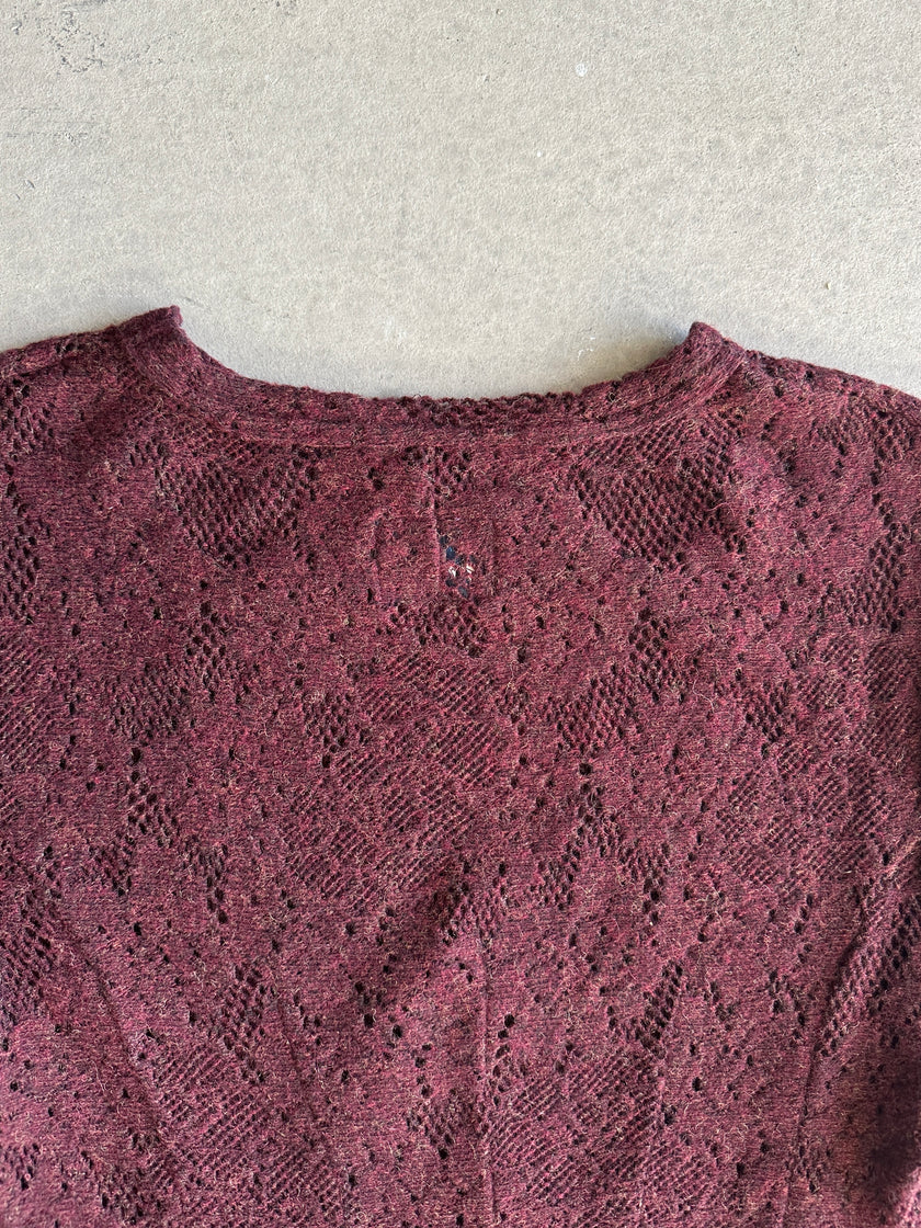 YOHJI YAMAMOTO - 2000s ASYMMETRICAL WOOL MESH TOP