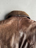 GIANNI VERSACE - 1980s LEATHER AVIATOR BOMBER JACKET WITH SHEARLING COLLAR
