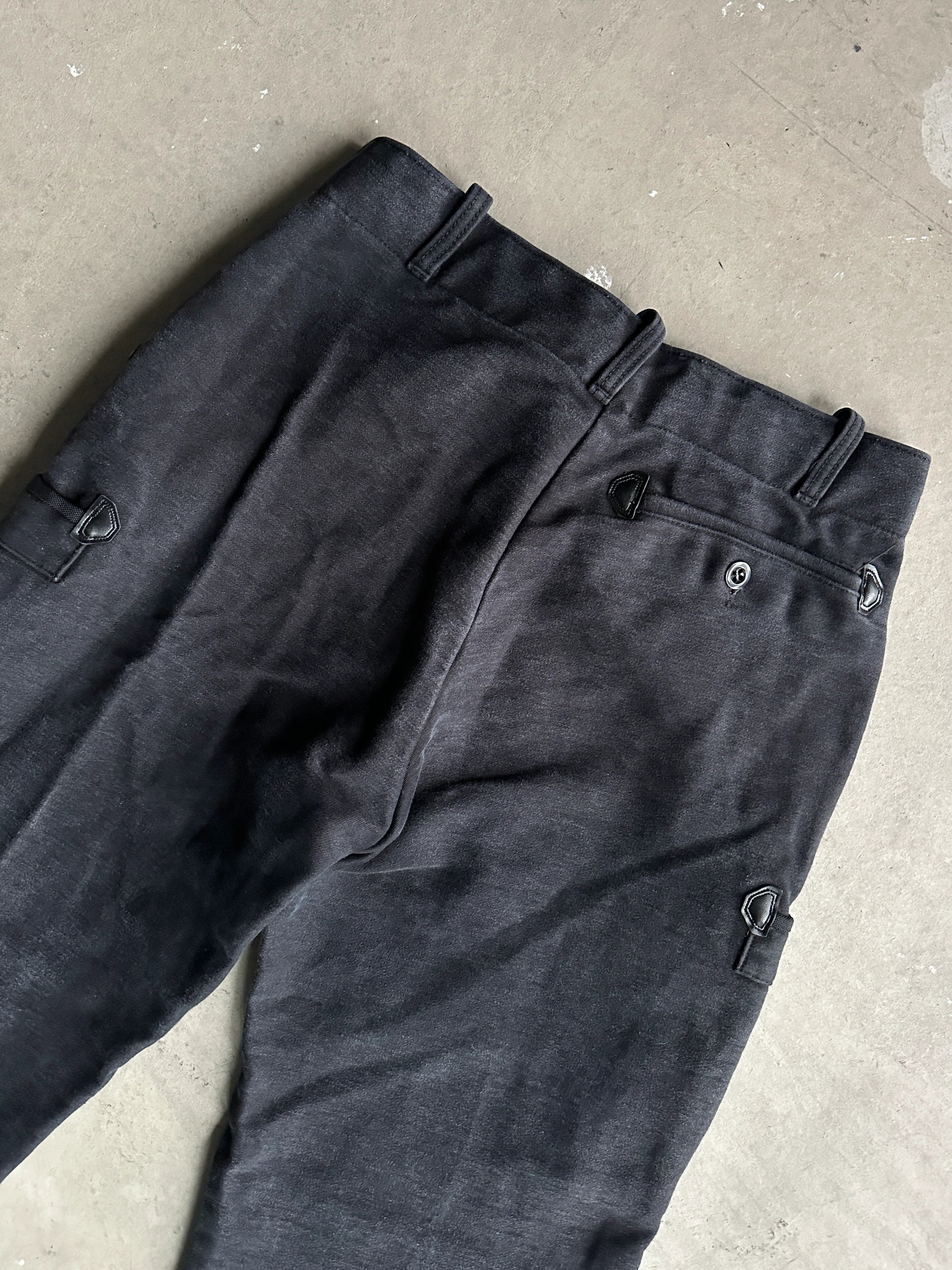 1990s UTILITY TROUSERS WITH DOUBLE ZIP FRONT