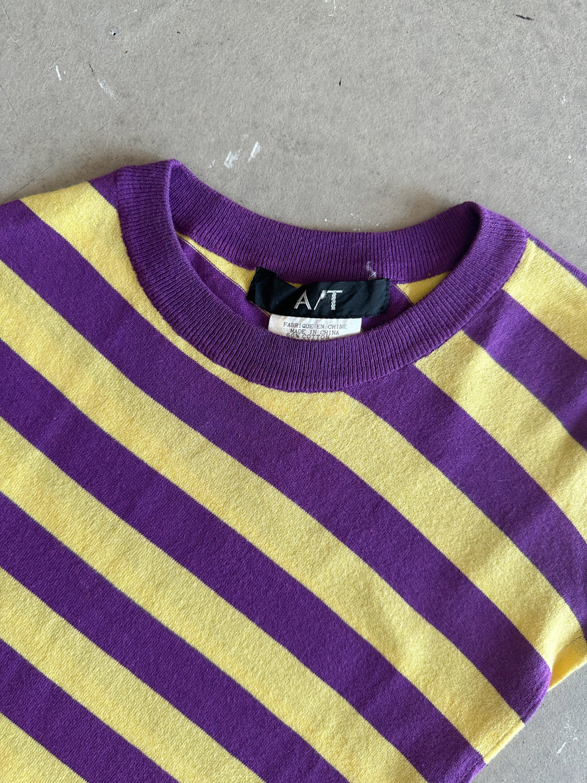 ATSURO TAYAMA - 1990s ASYMMETRIC STRIPED SLEEVELESS TOP