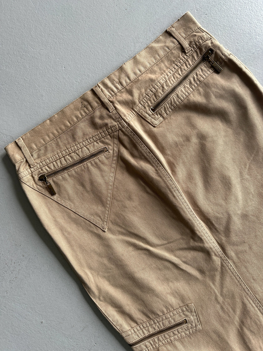 JUST CAVALLI - 2000s MULTI ZIP MIDI SKIRT