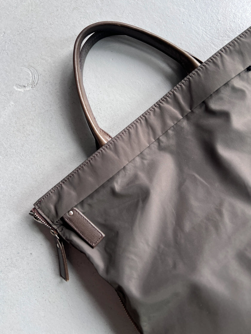 YOHJI YAMAMOTO Y'SACCS - 1990s 2 IN 1 LEATHER AND NYLON BAG