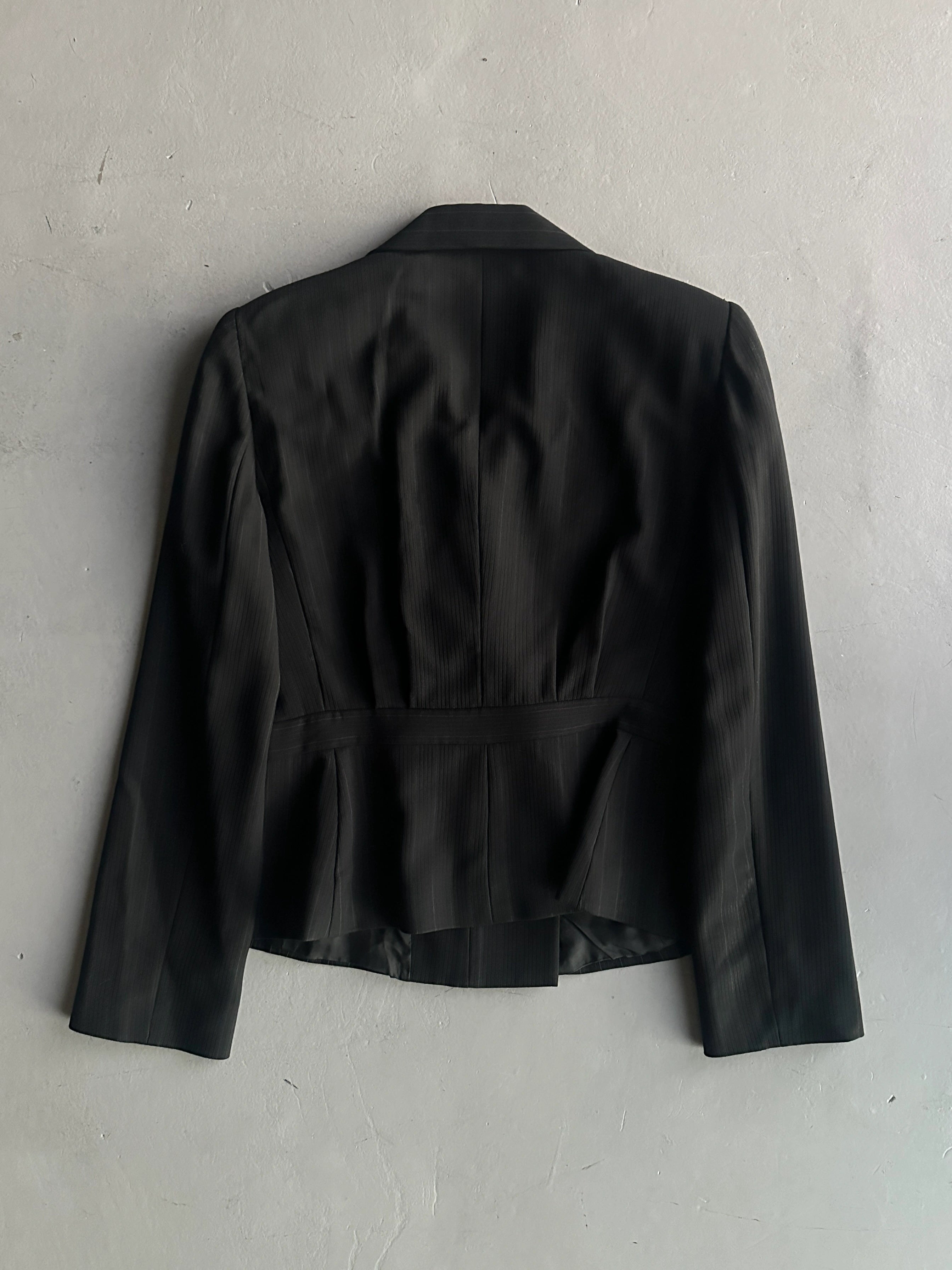 EMPORIO ARMANI - F/W 2001 PINSTRIPE SUIT WITH FLARED LEG TROUSERS