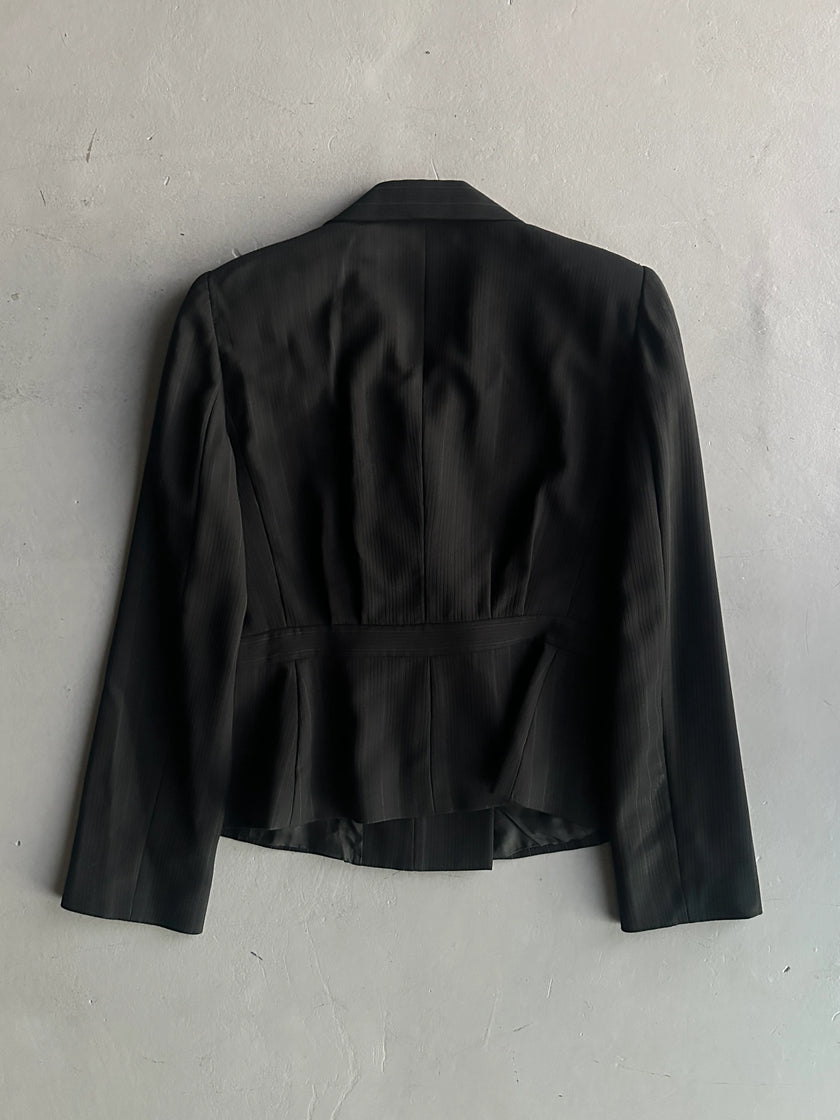 EMPORIO ARMANI - F/W 2001 PINSTRIPE SUIT WITH FLARED LEG TROUSERS