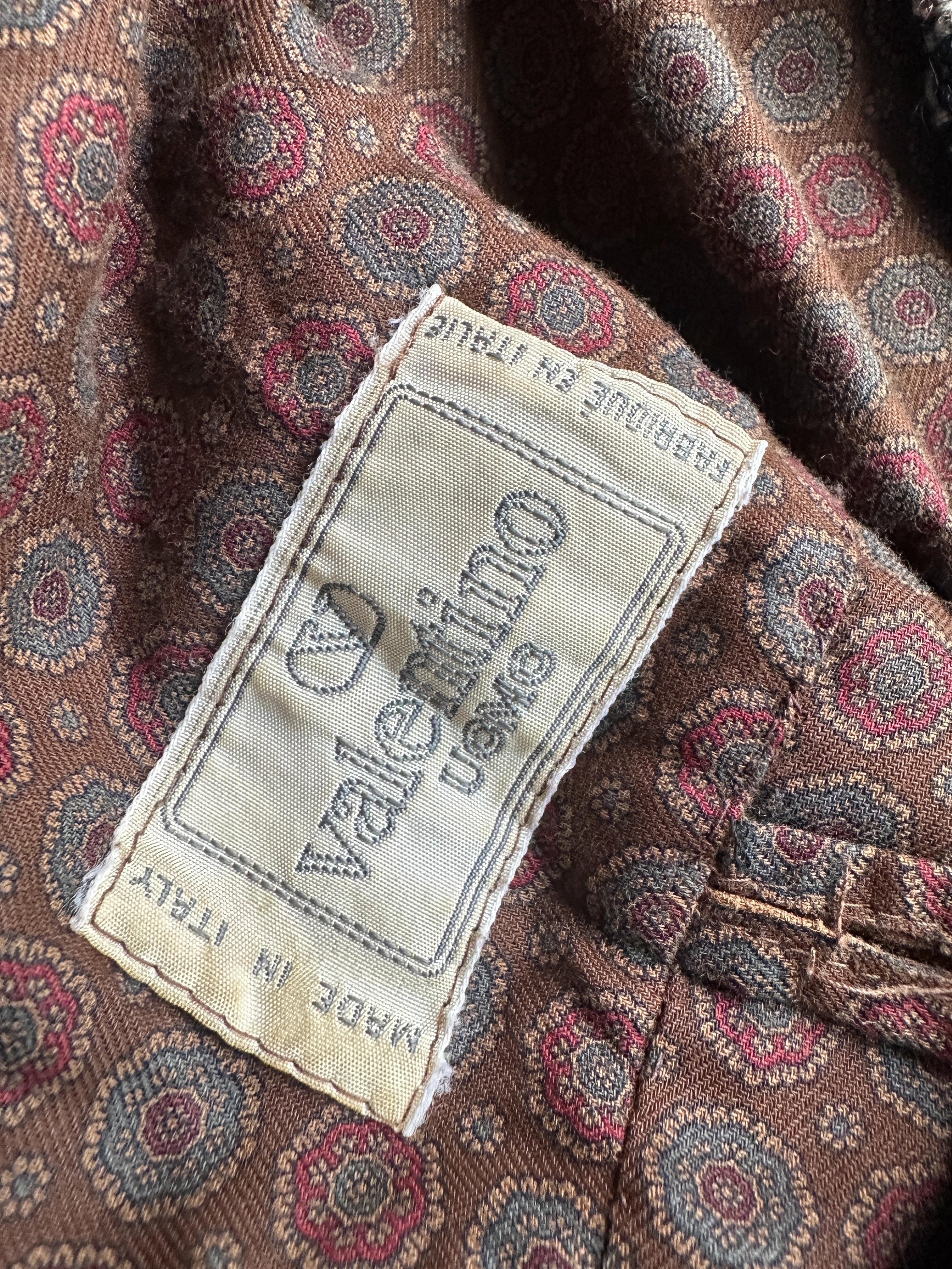 VALENTINO - 1980s BOXY FIT SHAWL COLLAR DOUBLE BREASTED PLAID JACKET