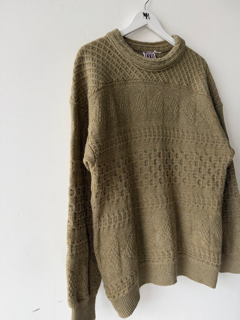 GIANFRANCO FERRÉ STUDIO 001 - 1990s CHUNKY KNIT OVERSIZED JUMPER