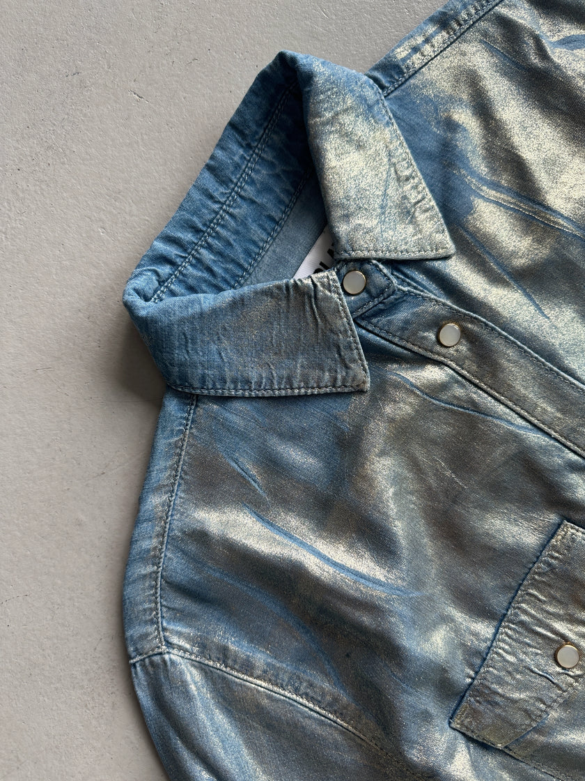 ICEBERG - 2000s METALLIC COATING SHIRT