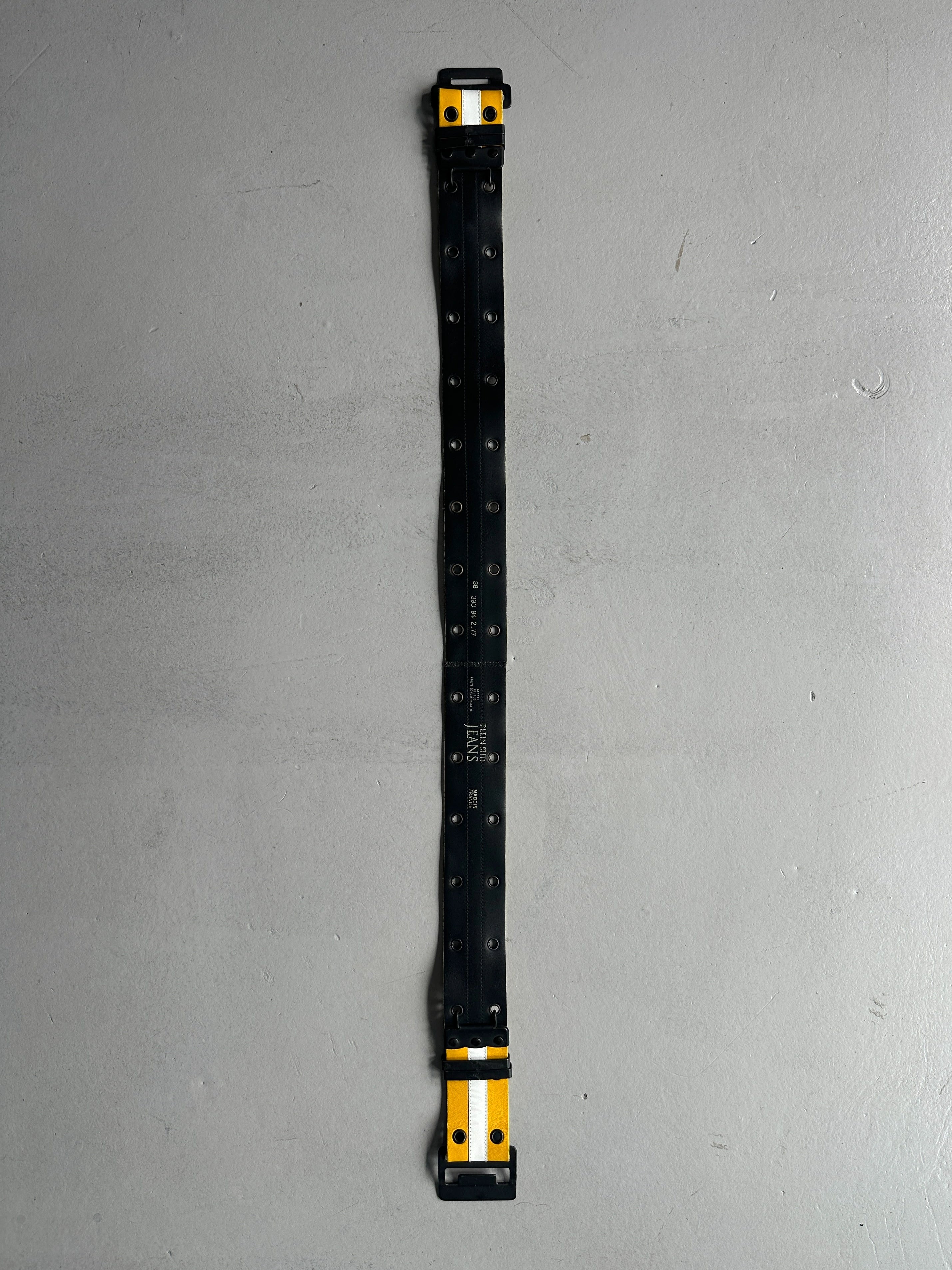 PLEIN SUD - 1990s METAL BUCKLE LEATHER BELT
