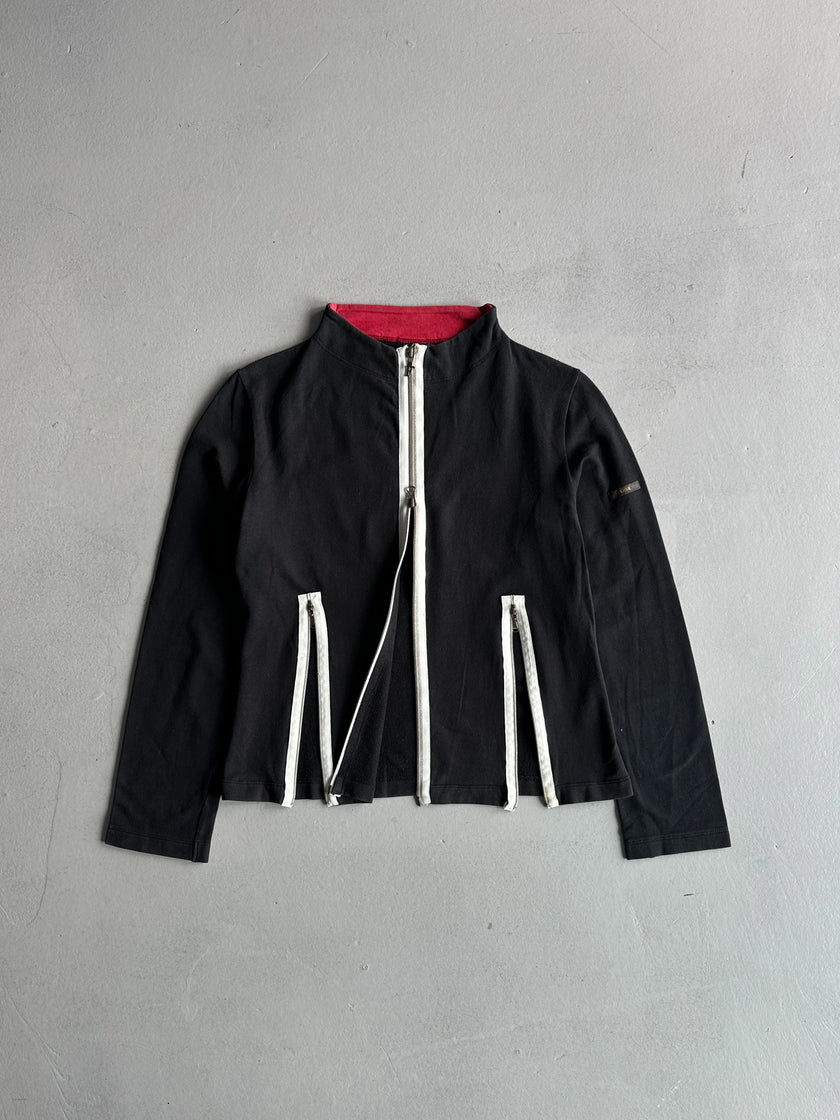 GIANFRANCO FERRÉ - 1990s BOTTLE NECK TRIPLE ZIP SWEATER