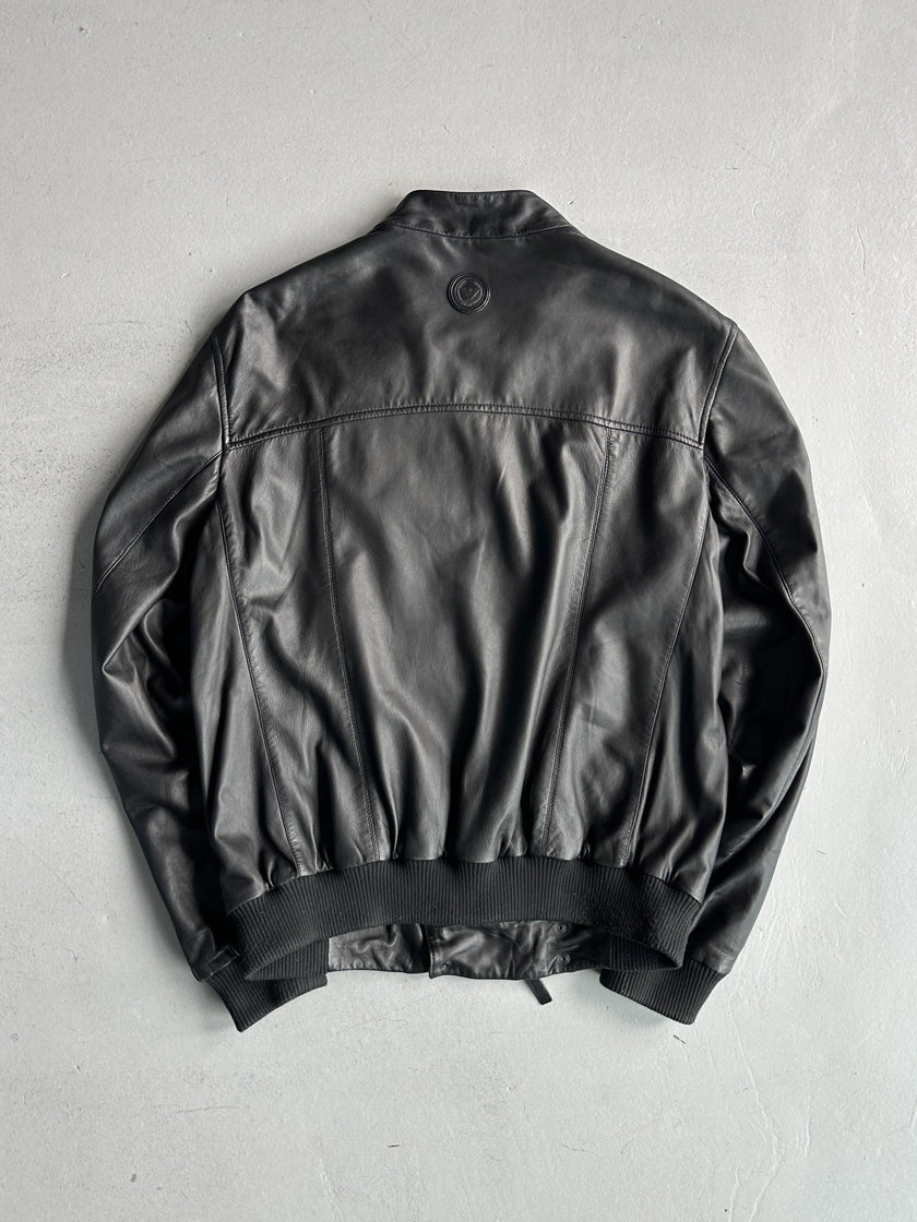 EMPORIO ARMANI - S/S 2009 ASYMMETRIC DOUBLE ZIP SOFT LEATHER JACKET