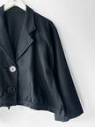 YOHJI YAMAMOTO Y's - 1980s BOXY WOOL JACKET WITH BACK BUCKLE STRAP