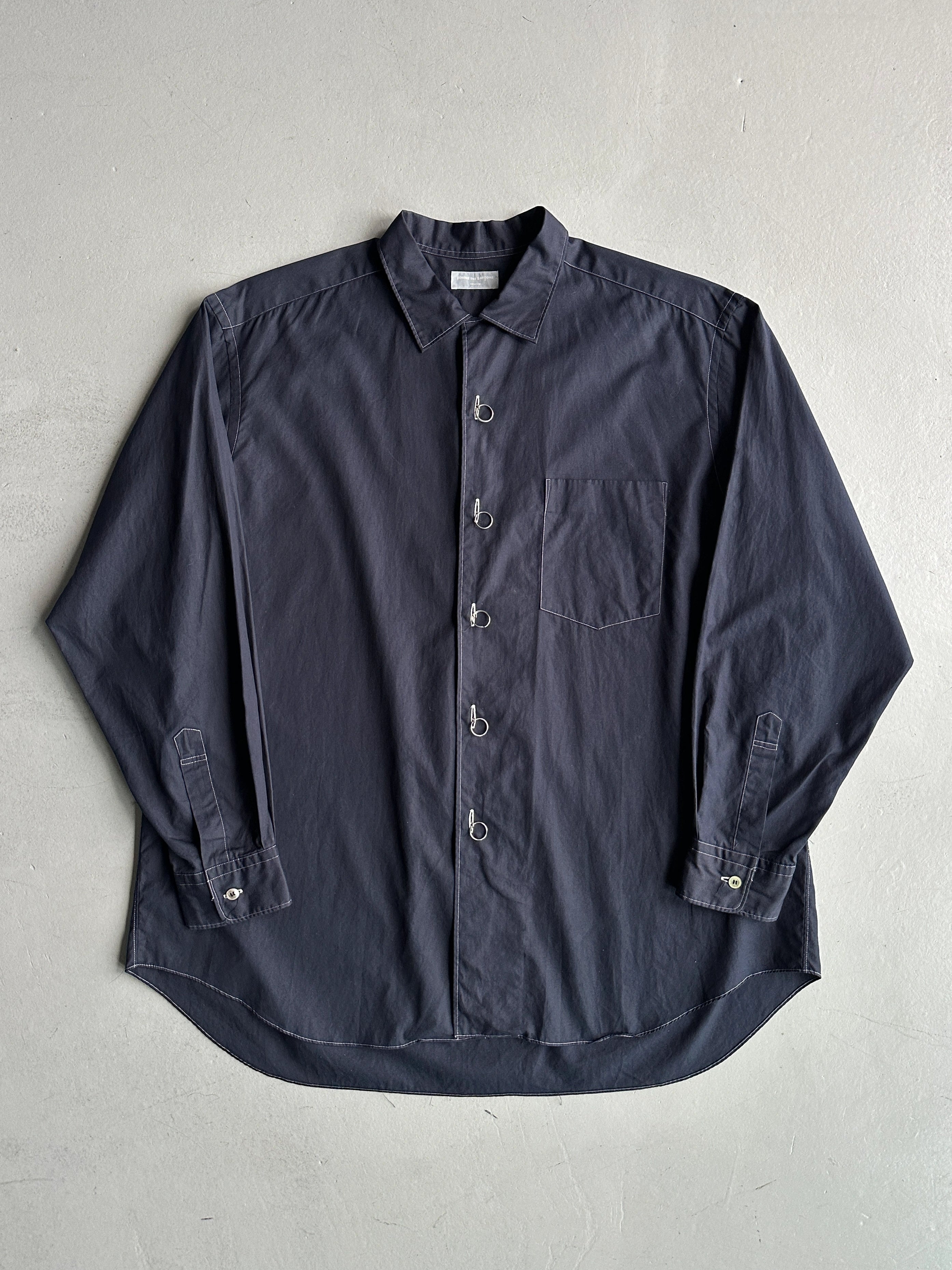 COMME DES GARÇONS- F/W 1990 LONG SLEEVE SHIRT WITH KEY RINGS CLOSURE