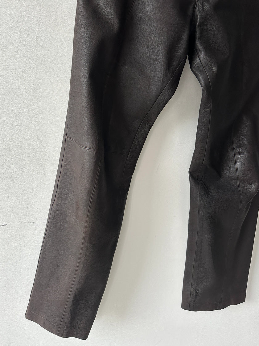 ISSEY MIYAKE MEN - F/W 2000 LEATHER TROUSERS