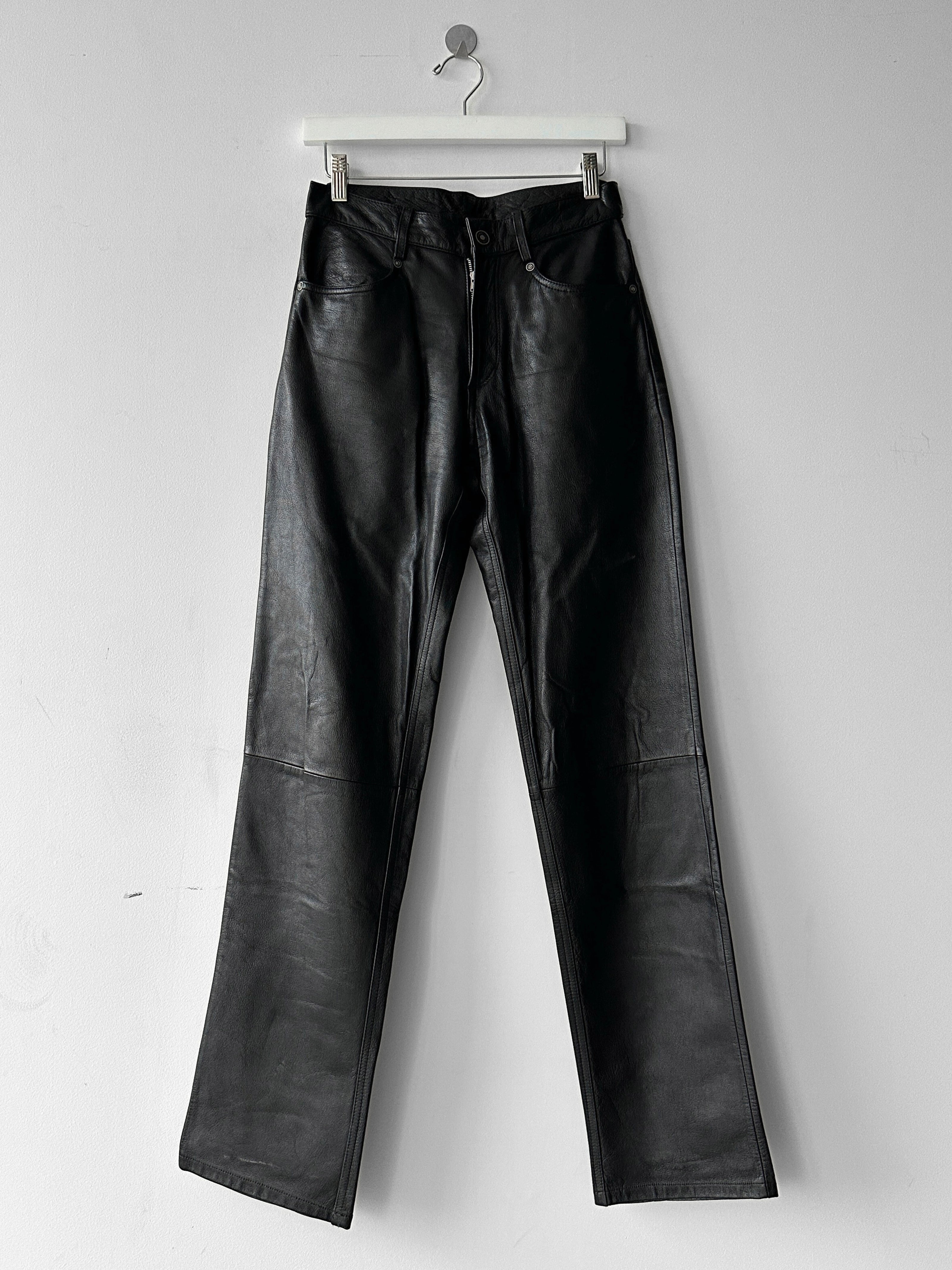 JEAN PAUL GAULTIER OBJECT - 1990s LEATHER TROUSERS