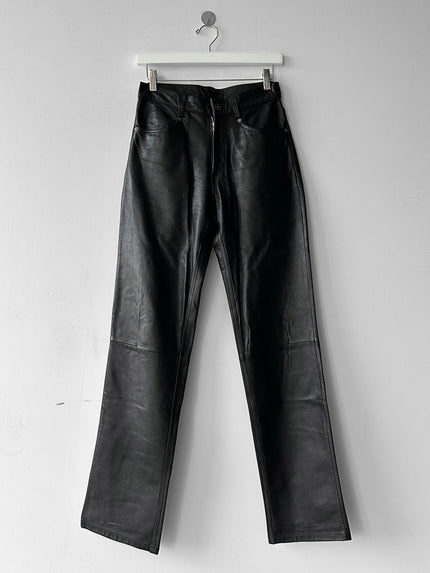 JEAN PAUL GAULTIER OBJECT - 1990s LEATHER TROUSERS