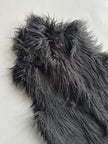 ARMANI JEANS - 2000s FAUX FUR OPEN GILET