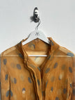 ISSEY MIYAKE - early 2000s POLKA DOT PLEATED BUTTONED BLOUSE