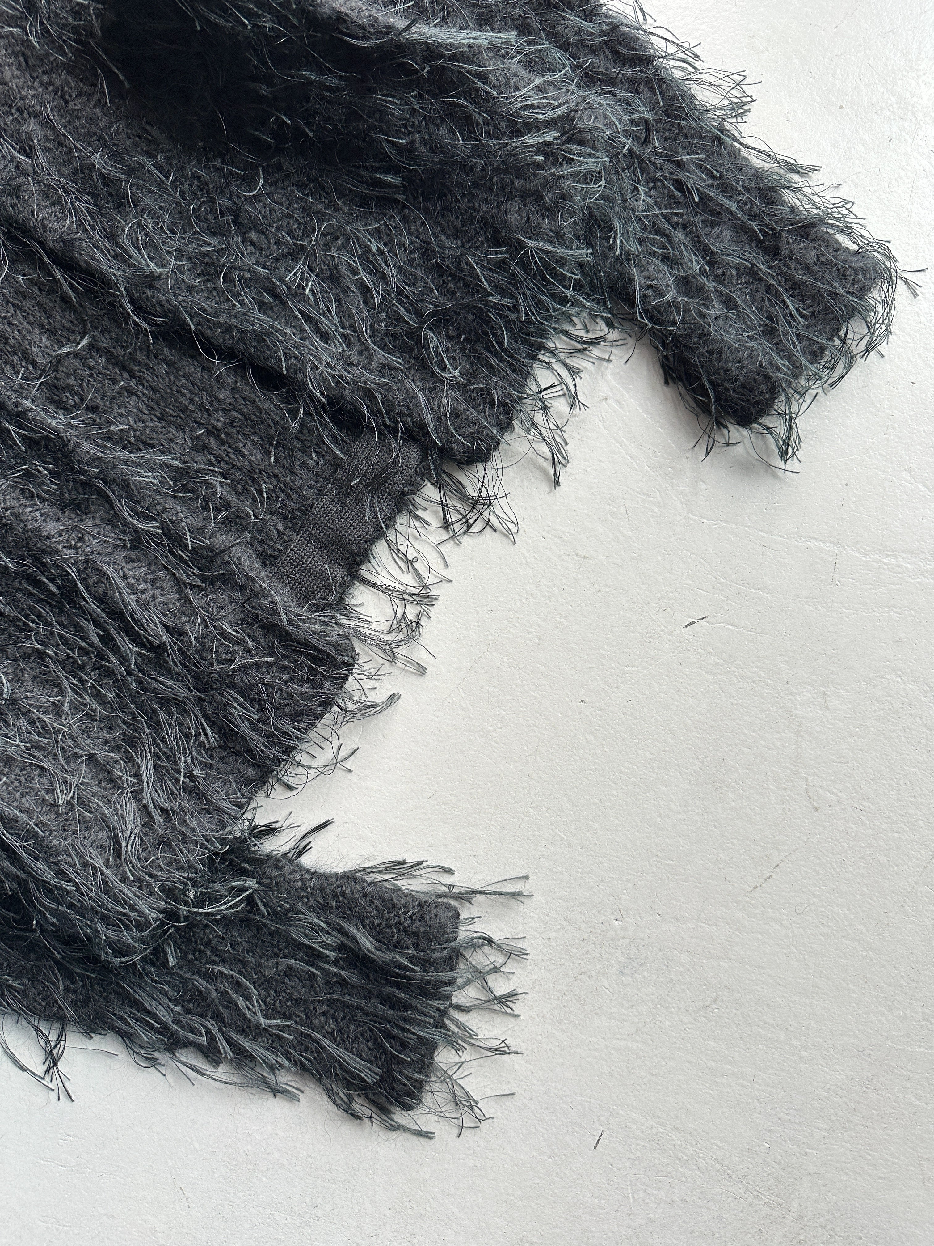 HISAKO TAKENAKA - 2000s HANDMADE KNIT OPEN FRONT CARDIGAN